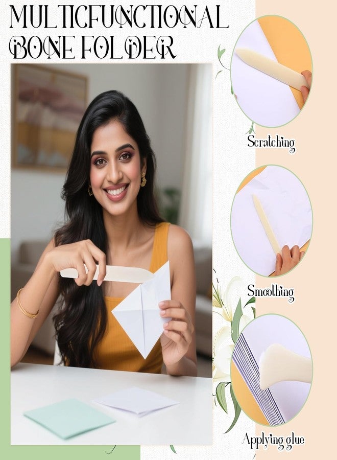 CoolShef مجموعة أدوات تجليد الكتب CoolShef المكونة من 12 قطعة - أدوات حرفية جلدية مع أداة طي العظام، وخيط مشمع، ومخرز، وإبر ذات ثقوب كبيرة | أدوات خياطة للخياطة وتجليد الكتب اليدوي - Image 3